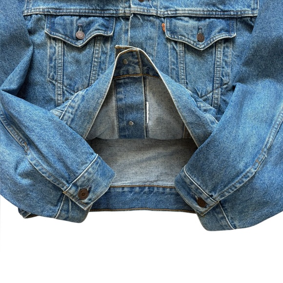 Vintage 80s Levi’s Orange Tab Type III Denim Trucker Jacket Size 48 / Large - Picture 6 of 12